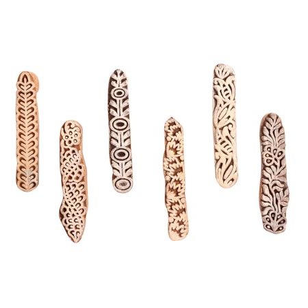 Set of 6 Piece New Mix Wooden Printing Block